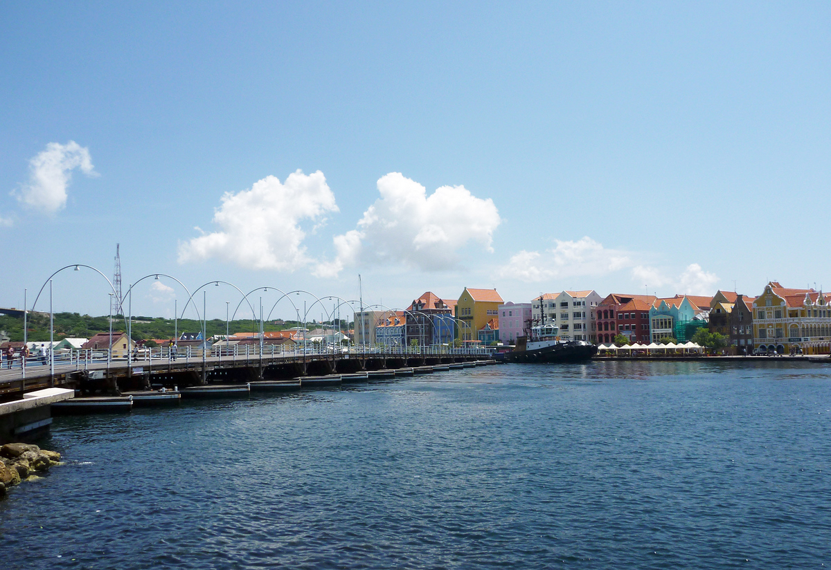Swinging Bridge in Willemstad, Curacao