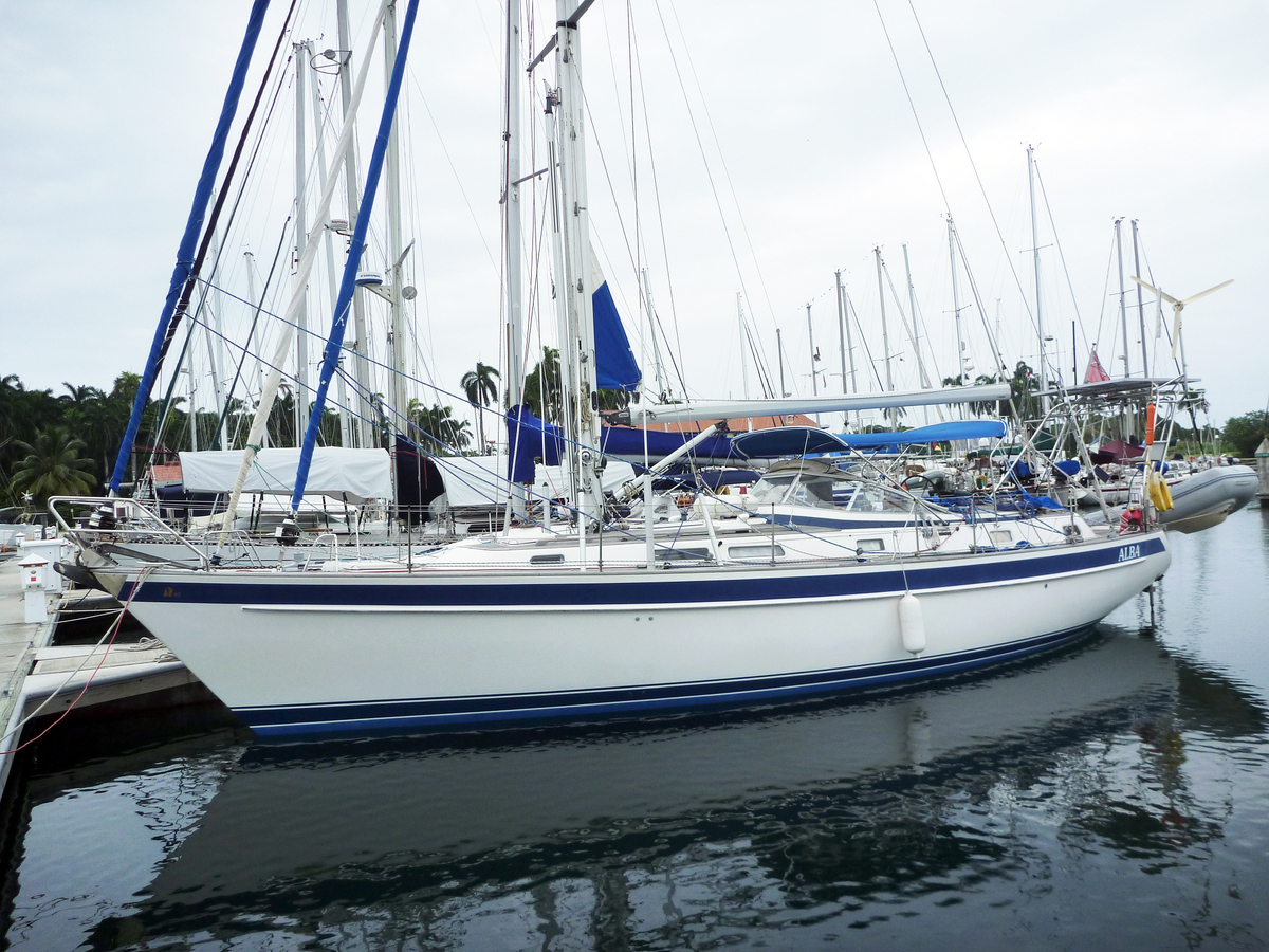 Back in the same berth in Shelter Bay Back in the same berth in Shelter Bay
