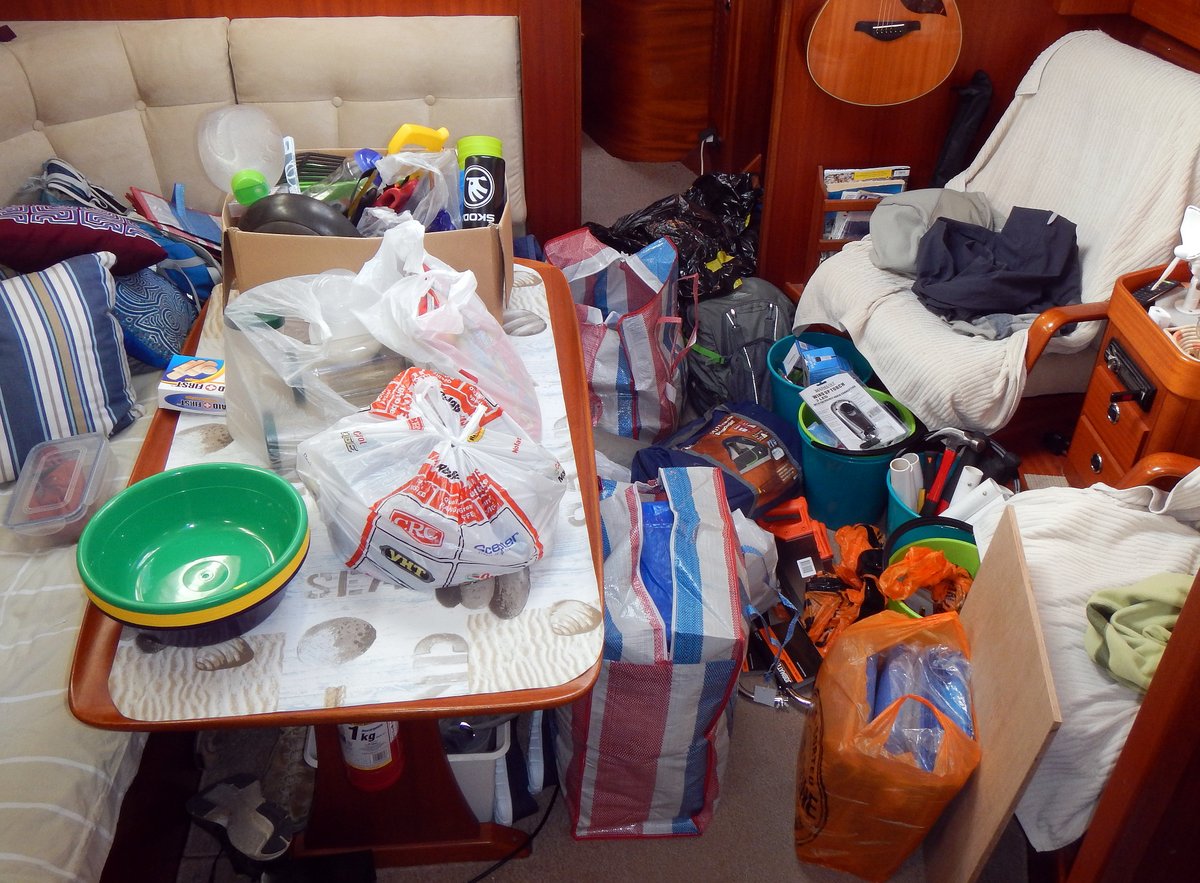 Sorting out the supplies for Vanuatu Sorting out the supplies for Vanuatu