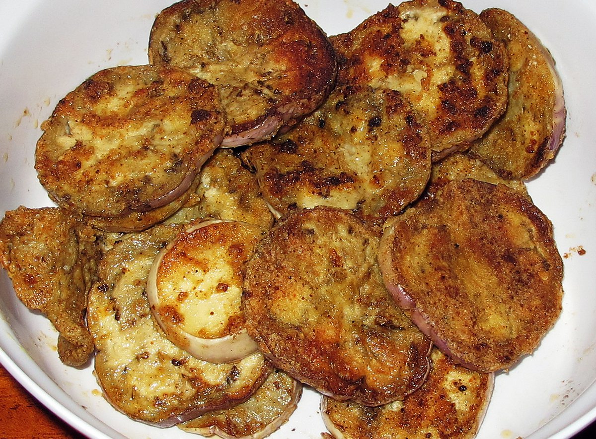 Fried Aubergines