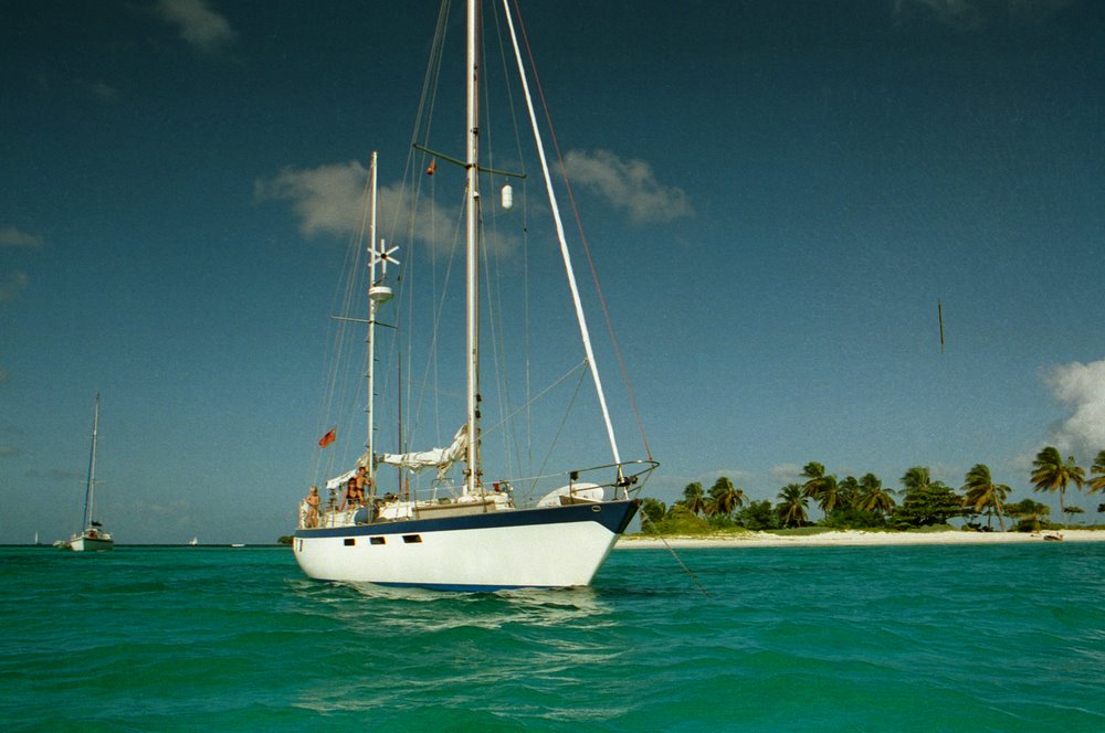 Anchored off Sandy Island Grenadines Anchored off Sandy Island Grenadines